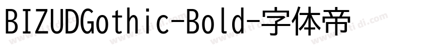 BIZUDGothic-Bold字体转换