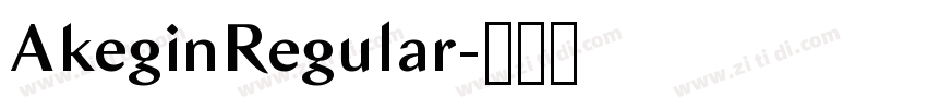 AkeginRegular字体转换