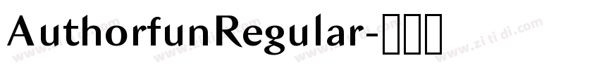 AuthorfunRegular字体转换
