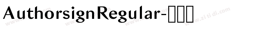 AuthorsignRegular字体转换