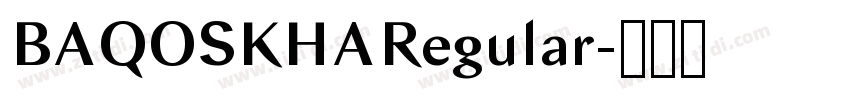 BAQOSKHARegular字体转换