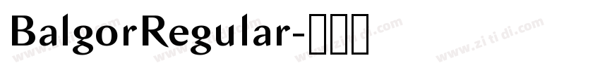 BalgorRegular字体转换