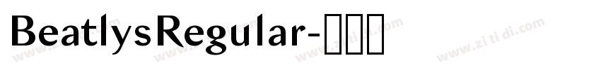 BeatlysRegular字体转换