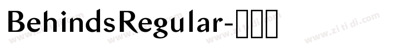 BehindsRegular字体转换
