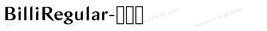 BilliRegular字体转换