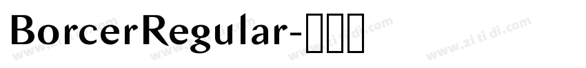 BorcerRegular字体转换