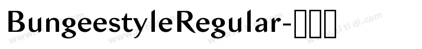 BungeestyleRegular字体转换