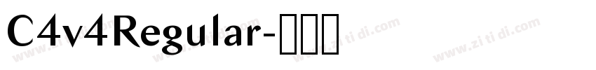 C4v4Regular字体转换
