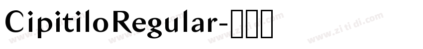 CipitiloRegular字体转换