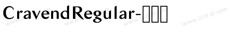 CravendRegular字体转换 CravendRegular字体转换