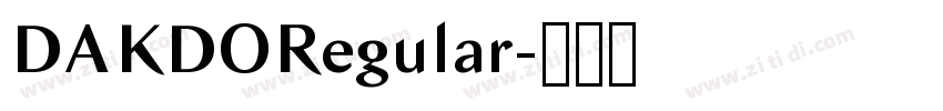 DAKDORegular字体转换 DAKDORegular字体转换
