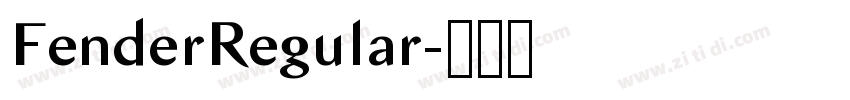FenderRegular字体转换