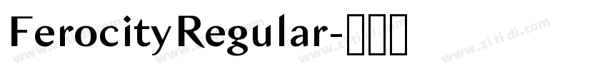 FerocityRegular字体转换