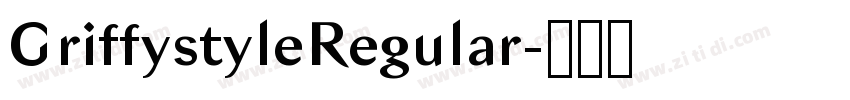 GriffystyleRegular字体转换