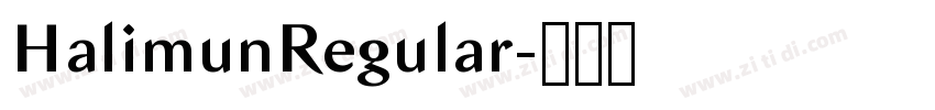 HalimunRegular字体转换