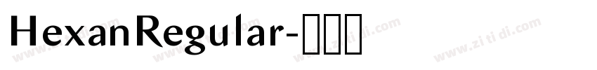 HexanRegular字体转换