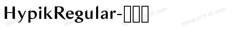 HypikRegular字体转换