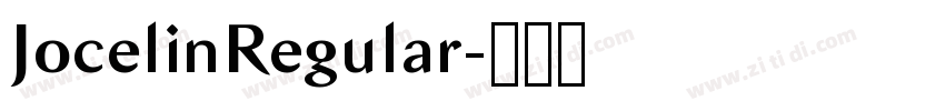 JocelinRegular字体转换