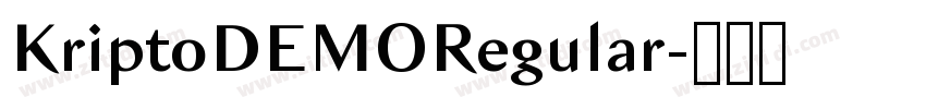 KriptoDEMORegular字体转换 KriptoDEMORegular字体转换