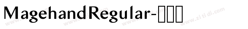 MagehandRegular字体转换