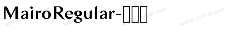 MairoRegular字体转换