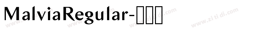 MalviaRegular字体转换
