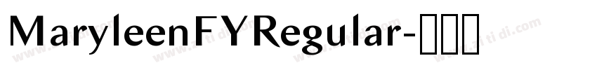 MaryleenFYRegular字体转换