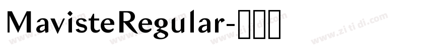 MavisteRegular字体转换