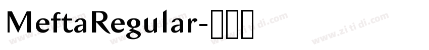 MeftaRegular字体转换