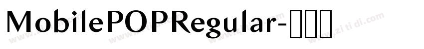 MobilePOPRegular字体转换