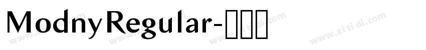 ModnyRegular字体转换