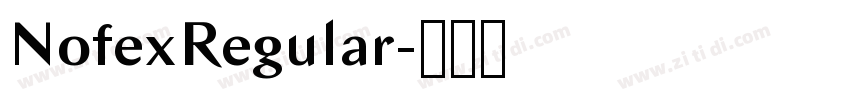 NofexRegular字体转换