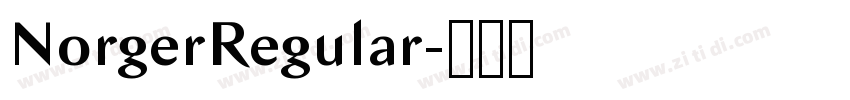 NorgerRegular字体转换 NorgerRegular字体转换