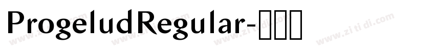 ProgeludRegular字体转换