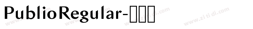 PublioRegular字体转换