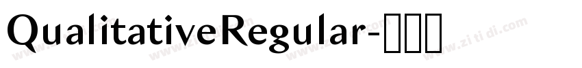 QualitativeRegular字体转换 QualitativeRegular字体转换