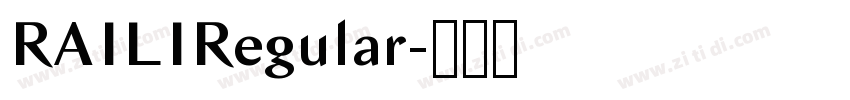 RAILIRegular字体转换