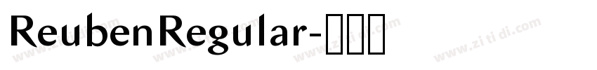 ReubenRegular字体转换