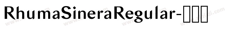 RhumaSineraRegular字体转换