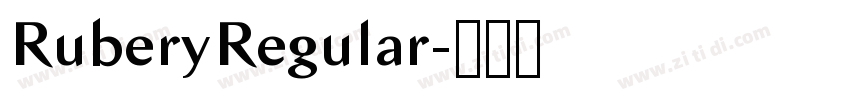 RuberyRegular字体转换