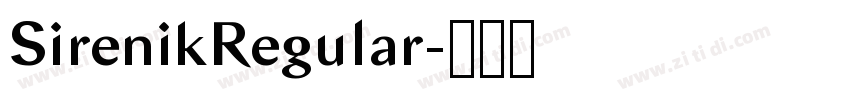 SirenikRegular字体转换