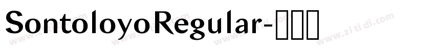 SontoloyoRegular字体转换 SontoloyoRegular字体转换