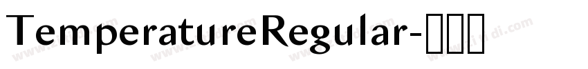 TemperatureRegular字体转换