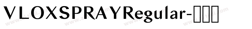 VLOXSPRAYRegular字体转换