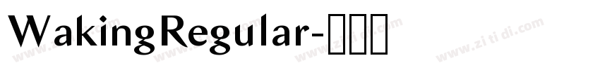 WakingRegular字体转换 WakingRegular字体转换