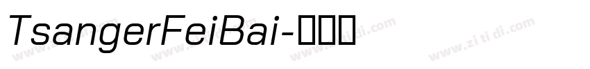TsangerFeiBai字体转换