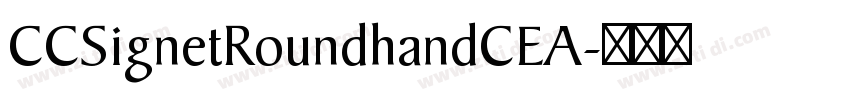 CCSignetRoundhandCEA字体转换