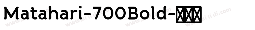 Matahari-700Bold字体转换