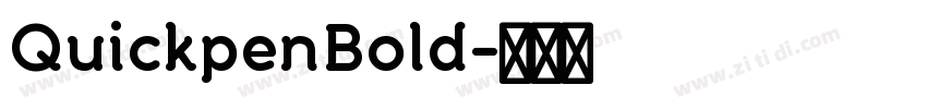 QuickpenBold字体转换