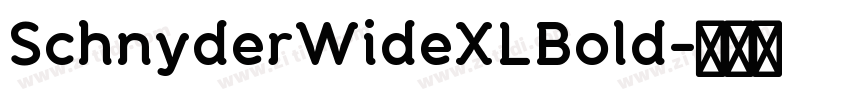 SchnyderWideXLBold字体转换